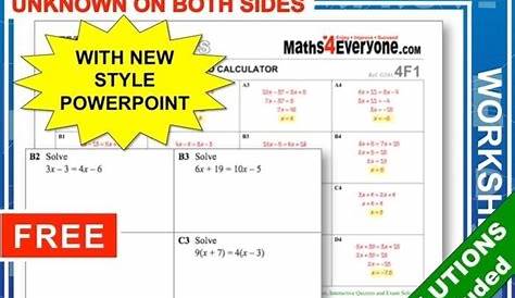 Solve For X Worksheets With Answers - Worksheets Master