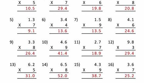 5th grade math worksheets multiplication and division times tables