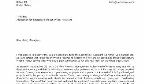 letter to loan officer explaining