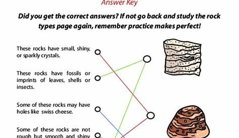 sedimentary rock worksheets
