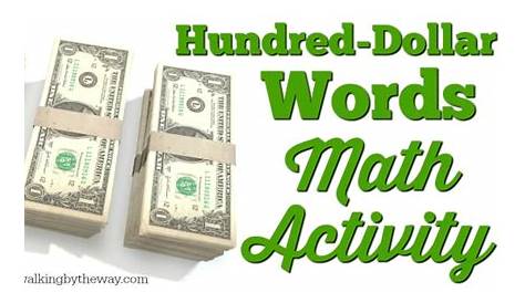 Fun Math Activity: Hundred-Dollar Words! - Walking by the Way