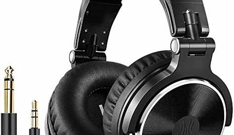 Wired Over Ear Headphones - Studio Monitor & Mixing DJ Stereo Headsets
