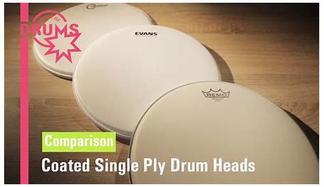 Single Ply Snare Drum Heads Comparison from REMO, Evans, Aquarian