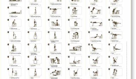 STOTT PILATES Wall Chart - Complete Stability Chair | Pilates reformer