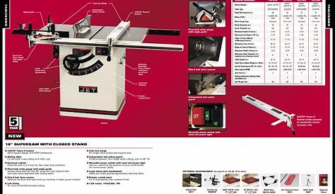 PDF manual for Jet Other 708315-BTC Table Saw