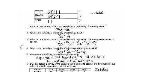 Probability Worksheets With Answers