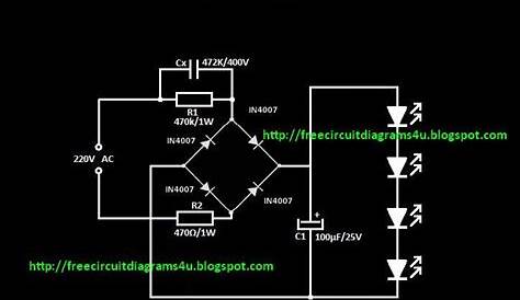 230v led circuit diagram