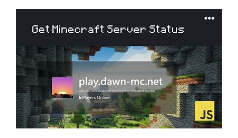 How to get a Minecraft Server's player count, MOTD, and status using