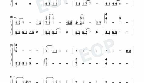 My Heart Will Go On-Adapted Version Numbered Musical Notation Preview