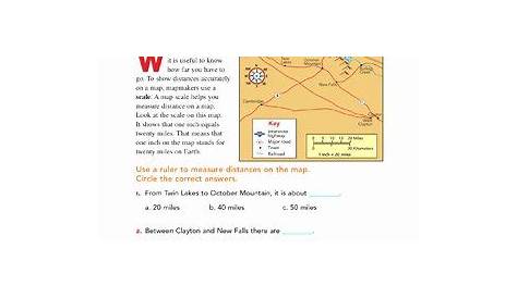 map scale worksheet