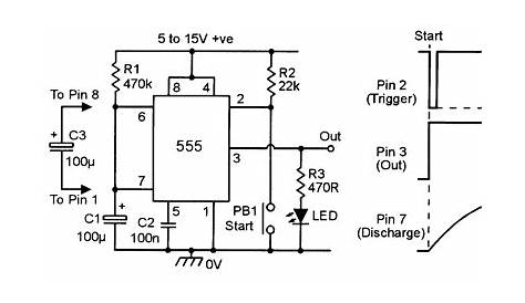 555 Timer Circuits Schematics One Shot | Wiring Diagram Database