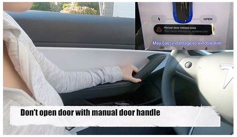 tesla model 3 manual door release