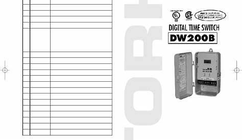 Tork DW200B Timer Instruction manual PDF View/Download