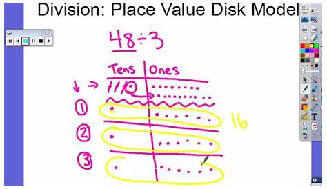 division with place value disks