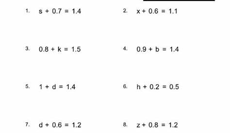 solve for a variable worksheets