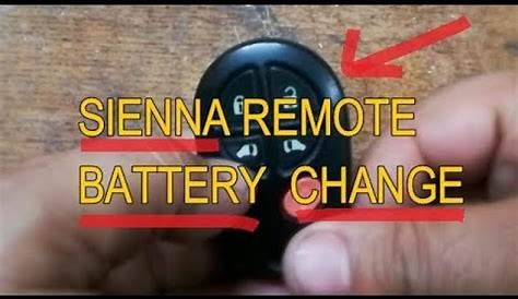 How To Change Toyota Sienna Remote Battery - YouTube