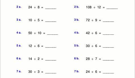 times tables and division worksheets