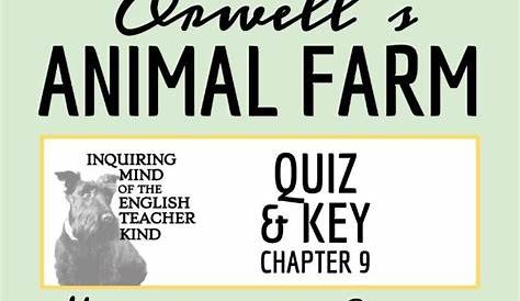 Animal Farm Chapter 9 Quiz and Close Reading Worksheet Bundle