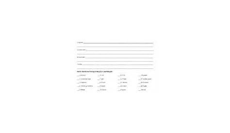 habitats and niches worksheets answer key