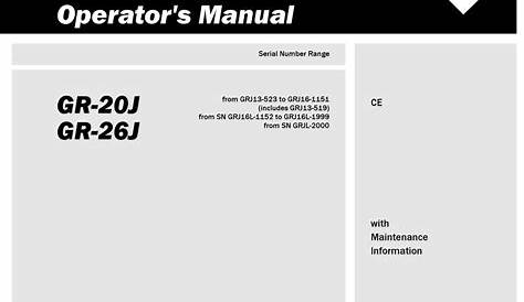 GENIE GR-20J OPERATOR'S MANUAL Pdf Download | ManualsLib