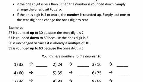 round to the nearest 10 and 100 worksheets