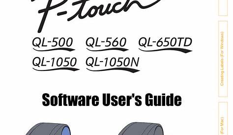 brother ql 1050n user s guide