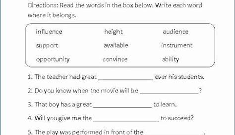 printable worksheets for 8th grade grammar