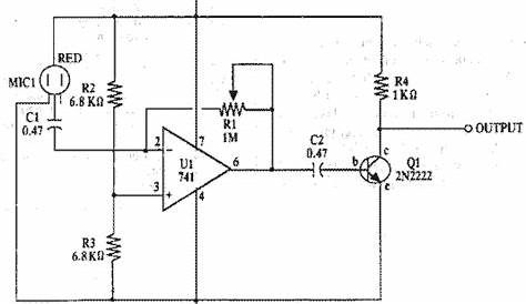 Electret Mic Amplifier Circuit Diagram Project - Alarms & Security