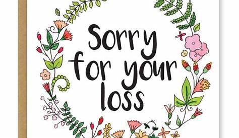 Sorry for your loss Sympathy card Floral Bereavement | Etsy