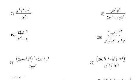 properties of exponents worksheets