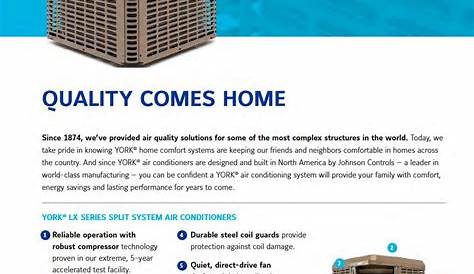 York Ycd Air Conditioner Brochure LX Series Split System Conditioners