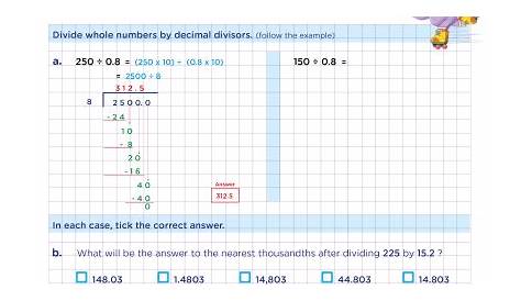 5 dividing decimals worksheet division of decimal numbers worksheets