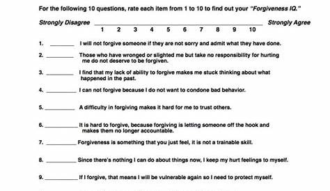 radical forgiveness worksheets