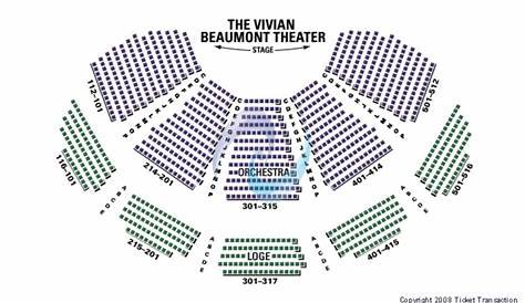 vivian beaumont theatre seating chart