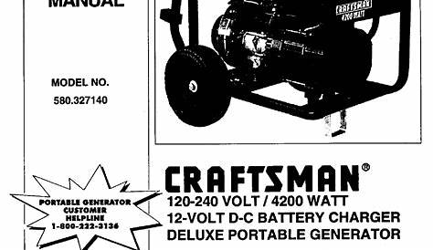 craftsman generator 3500 manual