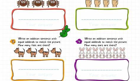 Addition Equations and Arrays Worksheet in 2021 | Free printable math