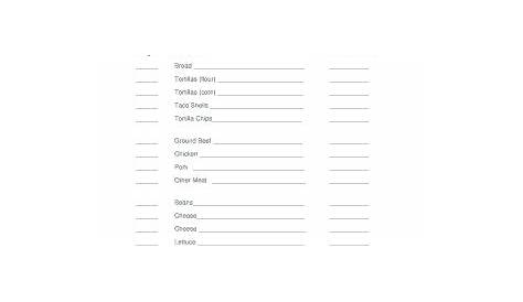 Printable Taco Bar Sign Up Sheet - Fill Online, Printable, Fillable