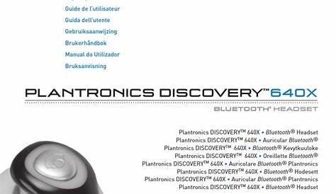 plantronics discovery 640 product guide
