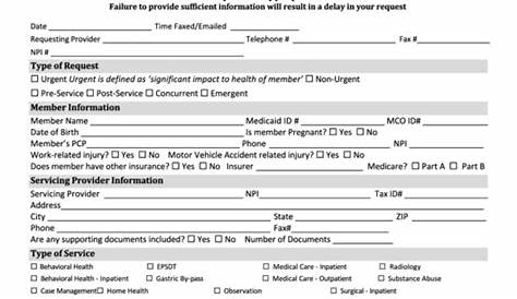Fillable Kentucky Medicaid Mco Prior Authorization Request Form