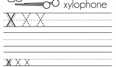 the letter x worksheets