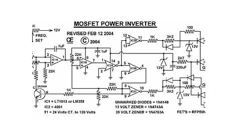 1000W Mosfet Power Inverter Circuit - Electronic Circuit