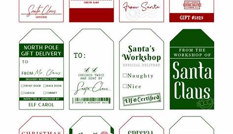 Printable Free Gift Tags From Santa