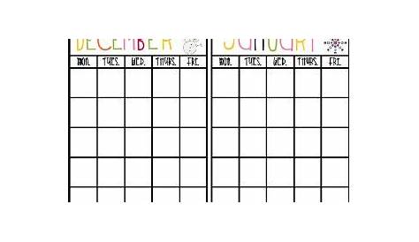 monthly behavior chart for kindergarten