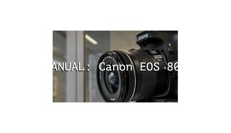 MANUAL: Canon EOS 80D – Equipment Room