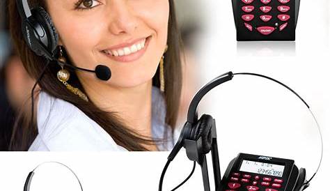 AGPtEK Corded Telephone with Headset & Dialpad for House Call HA0098