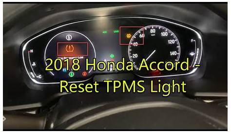 2019 honda accord low tire pressure reset