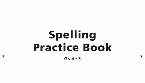grade 3 spelling practice worksheet
