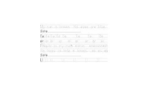 Handwriting Worksheets For 4th Graders