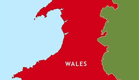 Wales outline map - royalty free editable vector map - Maproom