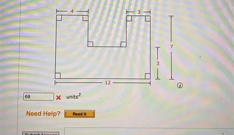 Solved Find the area in square units of the figure shown. 4 | Chegg.com